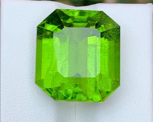 Gem Stone - Group (Olivine) - Color (Yellowish Green) - Shape (Octagonal) - Species (Natural Peridot) - 35.08-carat