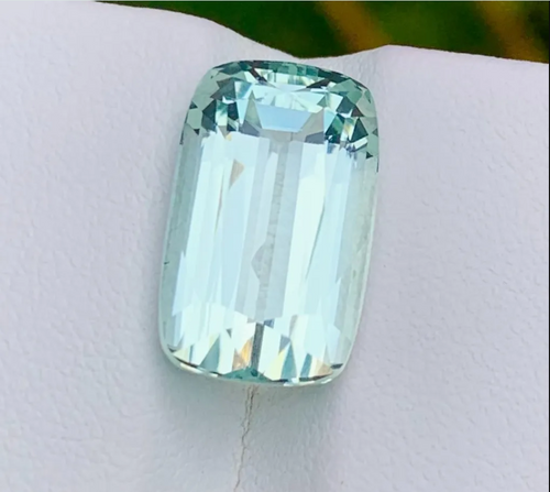 Gem Stone - Variety (Aqua Marine) - Color (Blue Green) - Shape (cushion) - Species (Natural Beryl) - 10.81-carat
