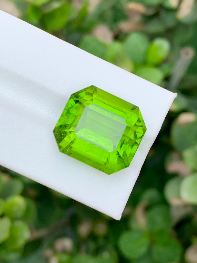 Gem Stone - Group (Olivine) - Color (Yellowish Green) - Shape (Octagonal) - Species (Natural Peridot) - 35.08-carat